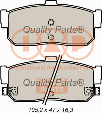 IAP QUALITY PARTS 704-13084 - Комплект спирачно феродо, дискови спирачки vvparts.bg