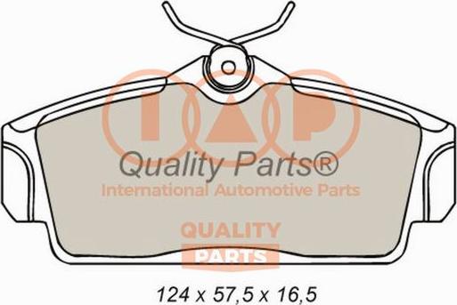 IAP QUALITY PARTS 704-13085 - Комплект спирачно феродо, дискови спирачки vvparts.bg