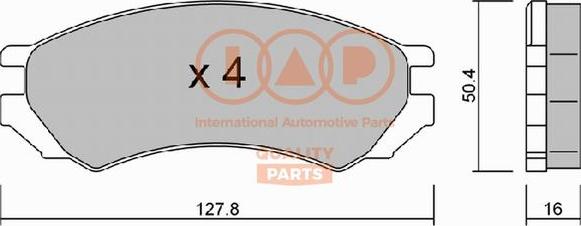 IAP QUALITY PARTS 704-13080P - Комплект спирачно феродо, дискови спирачки vvparts.bg