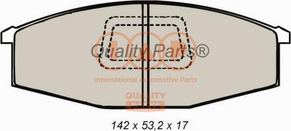 IAP QUALITY PARTS 704-13020X - Комплект спирачно феродо, дискови спирачки vvparts.bg