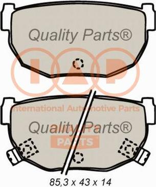IAP QUALITY PARTS 704-13079 - Комплект спирачно феродо, дискови спирачки vvparts.bg