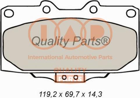 IAP QUALITY PARTS 704-13078 - Комплект спирачно феродо, дискови спирачки vvparts.bg