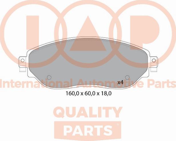 IAP QUALITY PARTS 704-13166 - Комплект спирачно феродо, дискови спирачки vvparts.bg