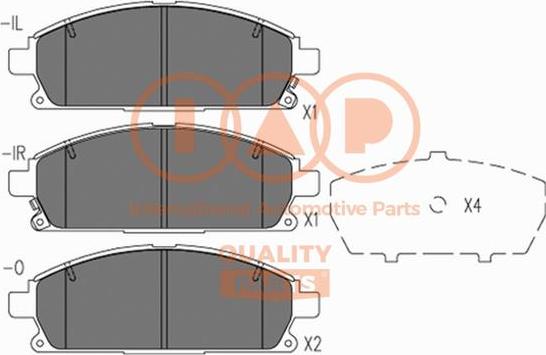 IAP QUALITY PARTS 704-13100 - Комплект спирачно феродо, дискови спирачки vvparts.bg