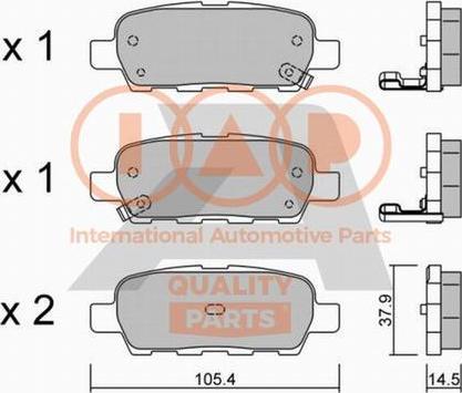 IAP QUALITY PARTS 704-13110P - Комплект спирачно феродо, дискови спирачки vvparts.bg