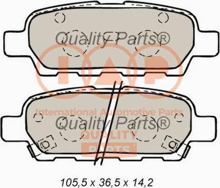 IAP QUALITY PARTS 704-13110X - Комплект спирачно феродо, дискови спирачки vvparts.bg