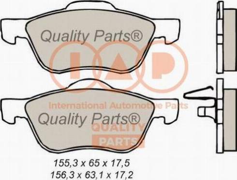 IAP QUALITY PARTS 704-13181X - Комплект спирачно феродо, дискови спирачки vvparts.bg