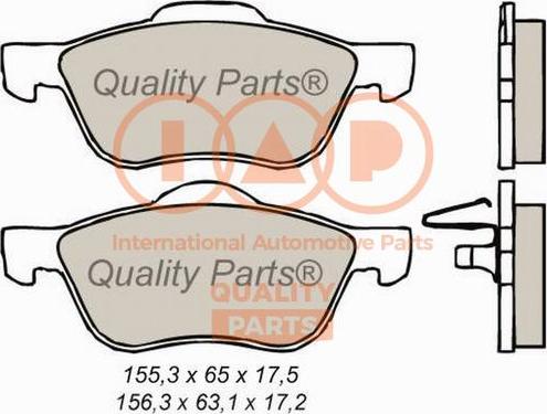 IAP QUALITY PARTS 704-13181 - Комплект спирачно феродо, дискови спирачки vvparts.bg