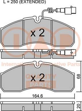 IAP QUALITY PARTS 704-13172P - Комплект спирачно феродо, дискови спирачки vvparts.bg