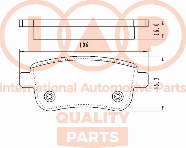 IAP QUALITY PARTS 704-13201 - Комплект спирачно феродо, дискови спирачки vvparts.bg