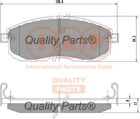 IAP QUALITY PARTS 704-13210 - Комплект спирачно феродо, дискови спирачки vvparts.bg