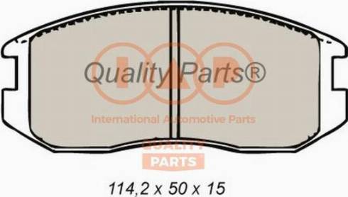 IAP QUALITY PARTS 704-12092X - Комплект спирачно феродо, дискови спирачки vvparts.bg