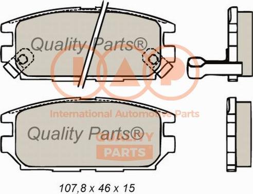 IAP QUALITY PARTS 704-12054 - Комплект спирачно феродо, дискови спирачки vvparts.bg