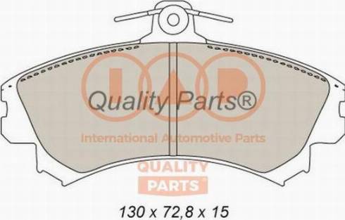 IAP QUALITY PARTS 704-12065X - Комплект спирачно феродо, дискови спирачки vvparts.bg