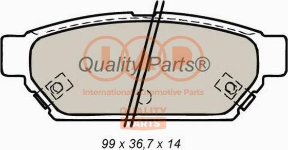 IAP QUALITY PARTS 704-12083 - Комплект спирачно феродо, дискови спирачки vvparts.bg