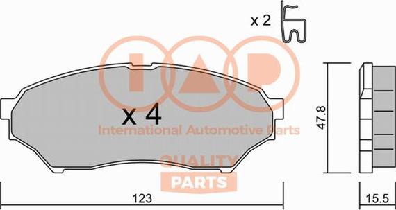 IAP QUALITY PARTS 704-12035P - Комплект спирачно феродо, дискови спирачки vvparts.bg