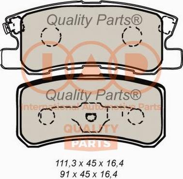 IAP QUALITY PARTS 704-12027P - Комплект спирачно феродо, дискови спирачки vvparts.bg