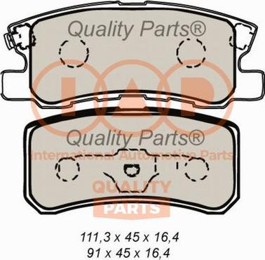 IAP QUALITY PARTS 704-12027 - Комплект спирачно феродо, дискови спирачки vvparts.bg