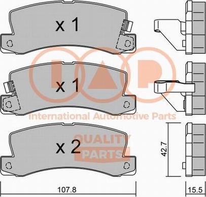 IAP QUALITY PARTS 704-17097P - Комплект спирачно феродо, дискови спирачки vvparts.bg