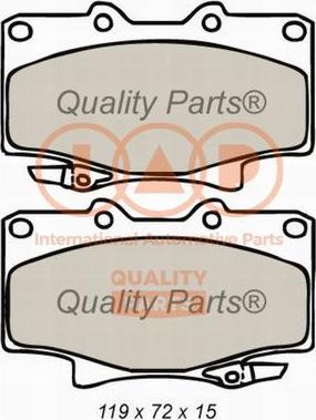 IAP QUALITY PARTS 704-17046X - Комплект спирачно феродо, дискови спирачки vvparts.bg