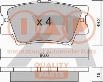 IAP QUALITY PARTS 704-17059P - Комплект спирачно феродо, дискови спирачки vvparts.bg