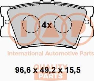 IAP QUALITY PARTS 704-17059X - Комплект спирачно феродо, дискови спирачки vvparts.bg