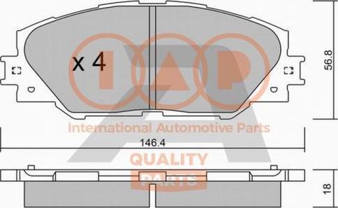 IAP QUALITY PARTS 704-17055P - Комплект спирачно феродо, дискови спирачки vvparts.bg