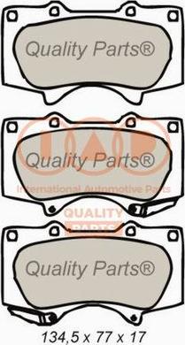 IAP QUALITY PARTS 704-17053X - Комплект спирачно феродо, дискови спирачки vvparts.bg