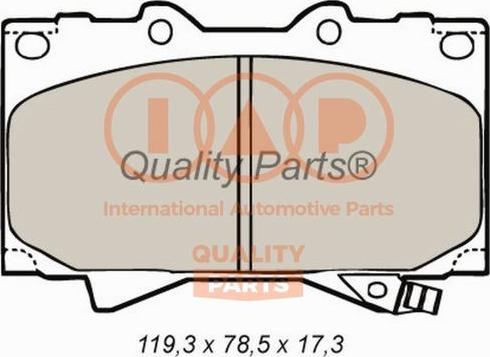 IAP QUALITY PARTS 704-17052 - Комплект спирачно феродо, дискови спирачки vvparts.bg