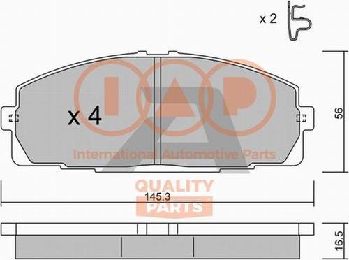 IAP QUALITY PARTS 704-17064P - Комплект спирачно феродо, дискови спирачки vvparts.bg