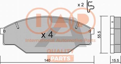 IAP QUALITY PARTS 704-17061P - Комплект спирачно феродо, дискови спирачки vvparts.bg