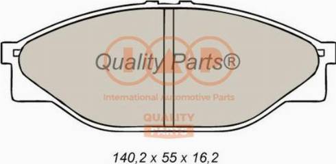 IAP QUALITY PARTS 704-17062X - Комплект спирачно феродо, дискови спирачки vvparts.bg