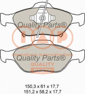 IAP QUALITY PARTS 704-17004X - Комплект спирачно феродо, дискови спирачки vvparts.bg