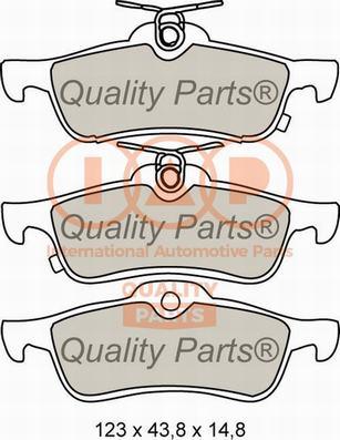 IAP QUALITY PARTS 704-17005X - Комплект спирачно феродо, дискови спирачки vvparts.bg