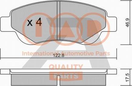 IAP QUALITY PARTS 704-17006P - Комплект спирачно феродо, дискови спирачки vvparts.bg