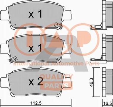 IAP QUALITY PARTS 704-17000P - Комплект спирачно феродо, дискови спирачки vvparts.bg