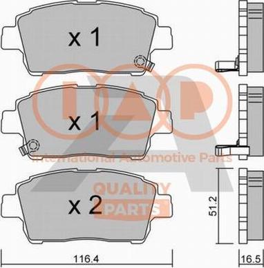 IAP QUALITY PARTS 704-17001P - Комплект спирачно феродо, дискови спирачки vvparts.bg