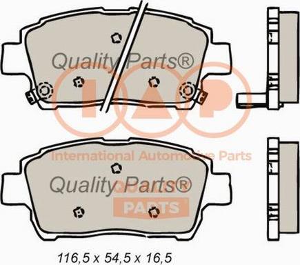 IAP QUALITY PARTS 704-17001X - Комплект спирачно феродо, дискови спирачки vvparts.bg