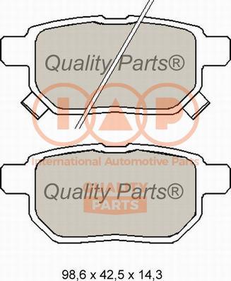 IAP QUALITY PARTS 704-17008X - Комплект спирачно феродо, дискови спирачки vvparts.bg