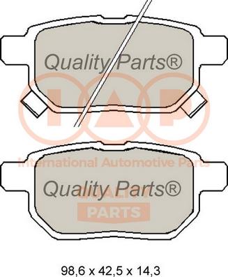 IAP QUALITY PARTS 704-17008 - Комплект спирачно феродо, дискови спирачки vvparts.bg