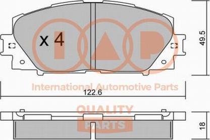 IAP QUALITY PARTS 704-17007P - Комплект спирачно феродо, дискови спирачки vvparts.bg