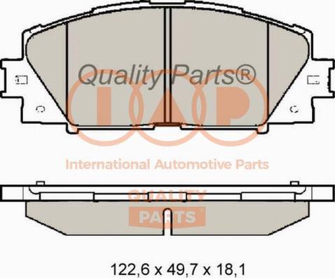 IAP QUALITY PARTS 704-17007X - Комплект спирачно феродо, дискови спирачки vvparts.bg