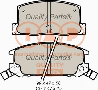 IAP QUALITY PARTS 704-17079X - Комплект спирачно феродо, дискови спирачки vvparts.bg