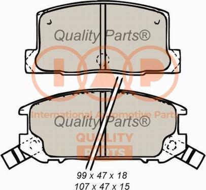 IAP QUALITY PARTS 704-17079 - Комплект спирачно феродо, дискови спирачки vvparts.bg