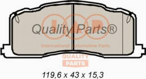 IAP QUALITY PARTS 704-17076X - Комплект спирачно феродо, дискови спирачки vvparts.bg