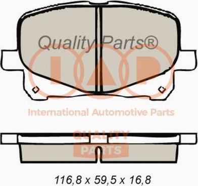 IAP QUALITY PARTS 704-17072X - Комплект спирачно феродо, дискови спирачки vvparts.bg