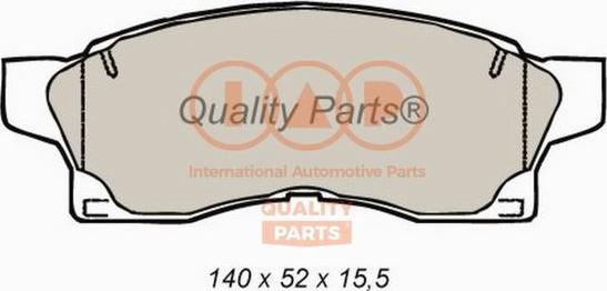IAP QUALITY PARTS 704-17077 - Комплект спирачно феродо, дискови спирачки vvparts.bg
