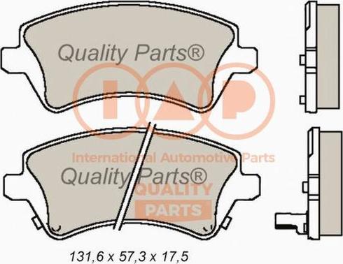 IAP QUALITY PARTS 704-17194X - Комплект спирачно феродо, дискови спирачки vvparts.bg