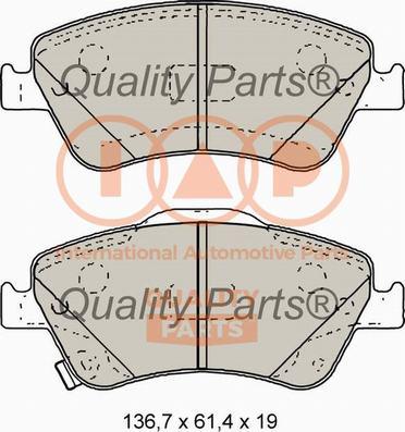 IAP QUALITY PARTS 704-17196X - Комплект спирачно феродо, дискови спирачки vvparts.bg