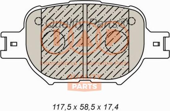 IAP QUALITY PARTS 704-17190P - Комплект спирачно феродо, дискови спирачки vvparts.bg